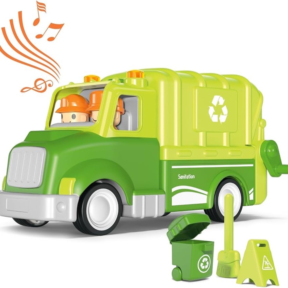 Eco-Friendly Green Sanitation Truck Toy